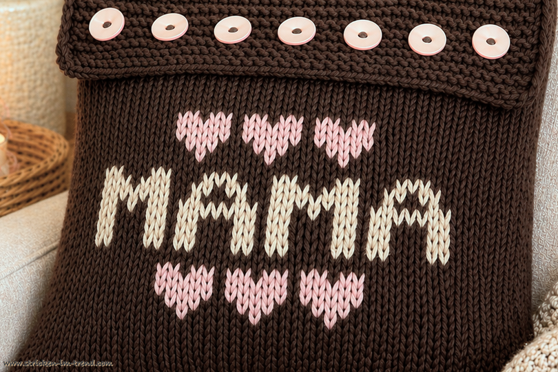 Strickanleitung Muttertags Bundle | 4 HomeWare Designs | Kissen & Poufs