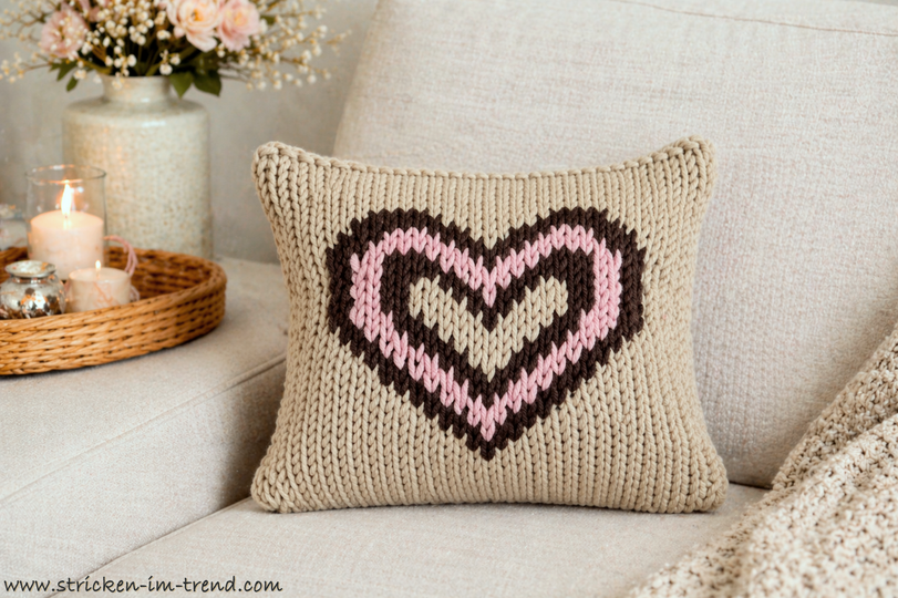 Strickanleitung Muttertags Bundle | 4 HomeWare Designs | Kissen & Poufs