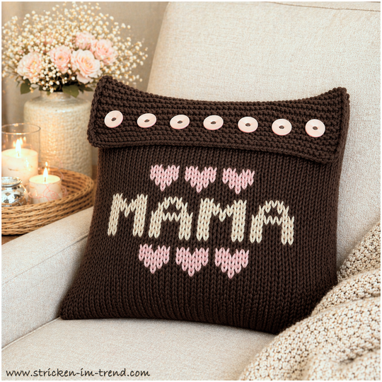 Strickanleitung Muttertags Bundle | 4 HomeWare Designs | Kissen & Poufs