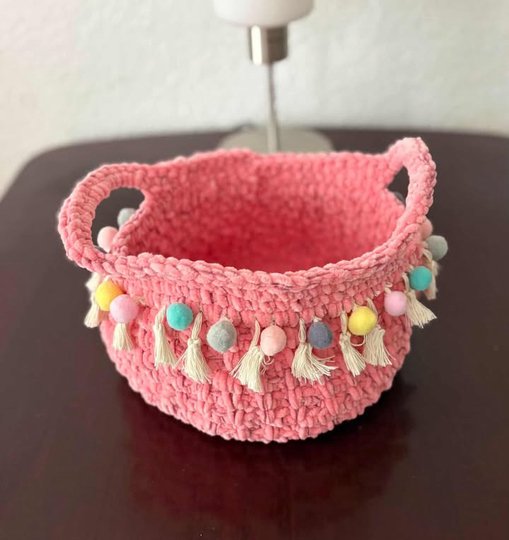 Häkelanleitung Boho Korb – dekorativer Aufbewahrungskorb in 2 Größen