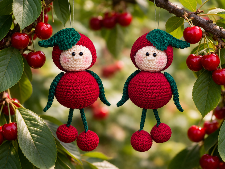 freche Früchtchen: Herr von Kirsche mit Baumelbeinen Anhänger Sommer