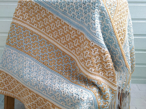 Pastel Dreams Baby Blanket, Overlay Mosaic Crochet Pattern