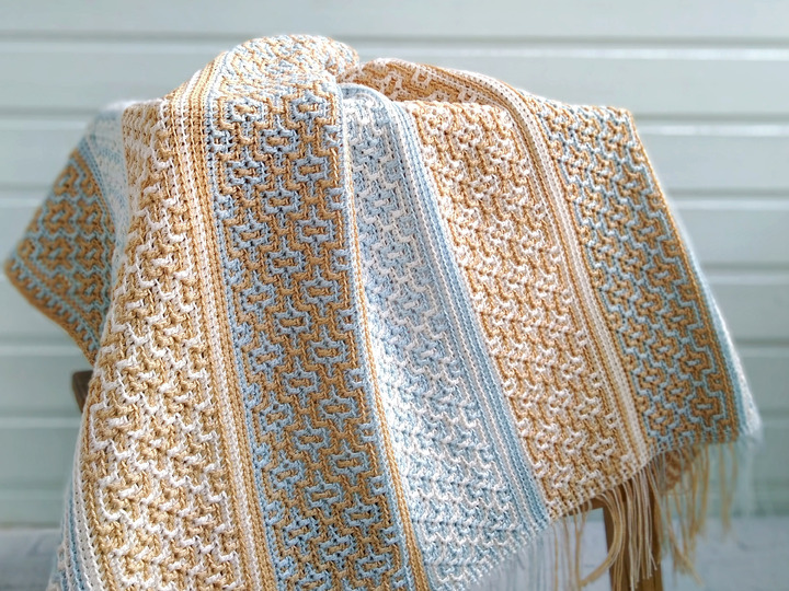 Pastel Dreams Baby Blanket, Overlay Mosaic Crochet Pattern