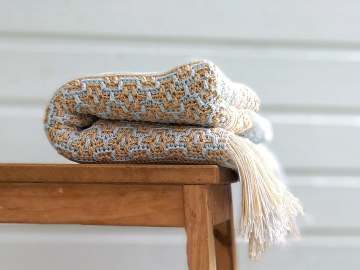 Pastel Dreams Baby Blanket, Overlay Mosaic Crochet Pattern