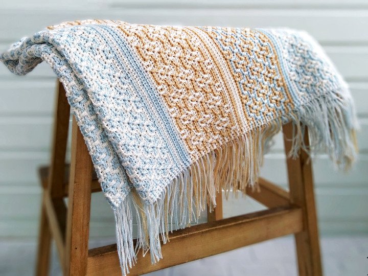 Pastel Dreams Baby Blanket, Overlay Mosaic Crochet Pattern