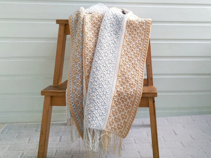 Pastel Dreams Baby Blanket, Overlay Mosaic Crochet Pattern