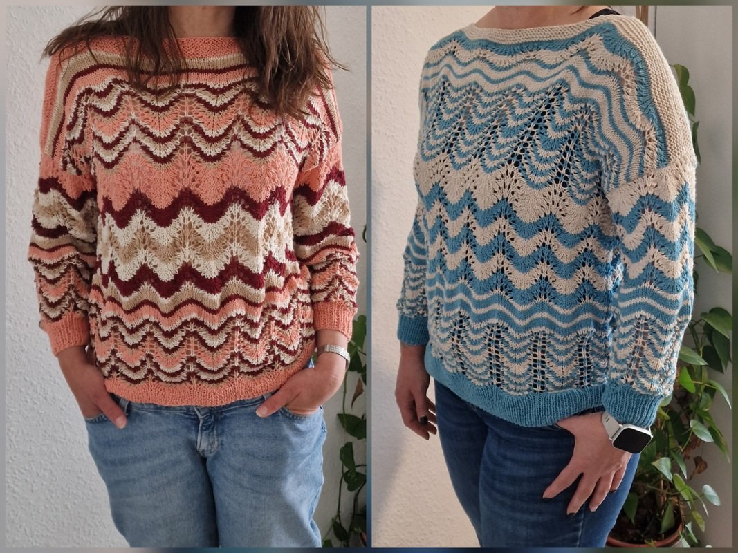 Strickanleitung für den Pulli "Frühlingswelle"