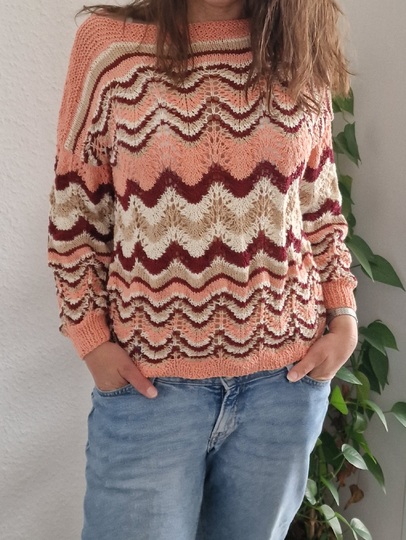 Strickanleitung für den Pulli "Frühlingswelle"