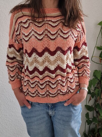 Strickanleitung für den Pulli "Frühlingswelle"