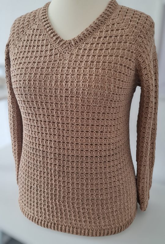 Pullover / Shirt "Anytime" Häkelanleitung RVO 2 Ausschnitt-Varianten - Bild 4
