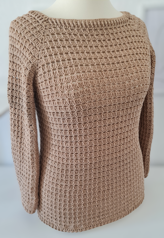 Pullover / Shirt "Anytime" Häkelanleitung RVO 2 Ausschnitt-Varianten - Bild 8