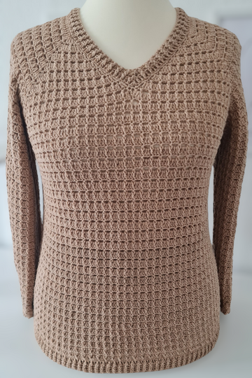 Pullover / Shirt "Anytime" Häkelanleitung RVO 2 Ausschnitt-Varianten