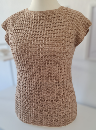 Pullover / Shirt "Anytime" Häkelanleitung RVO 2 Ausschnitt-Varianten