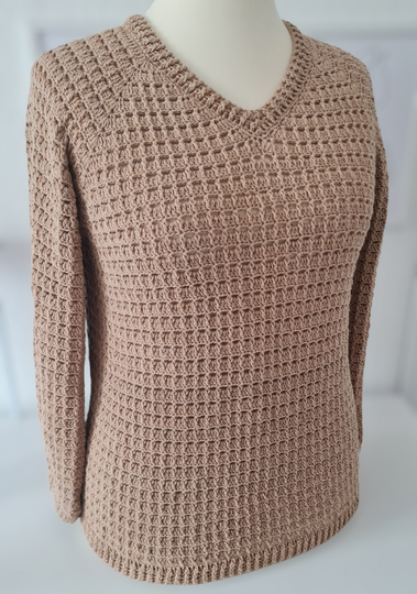 Pullover / Shirt "Anytime" Häkelanleitung RVO 2 Ausschnitt-Varianten