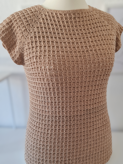 Pullover / Shirt "Anytime" Häkelanleitung RVO 2 Ausschnitt-Varianten