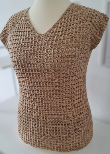 Pullover / Shirt "Anytime" Häkelanleitung RVO 2 Ausschnitt-Varianten