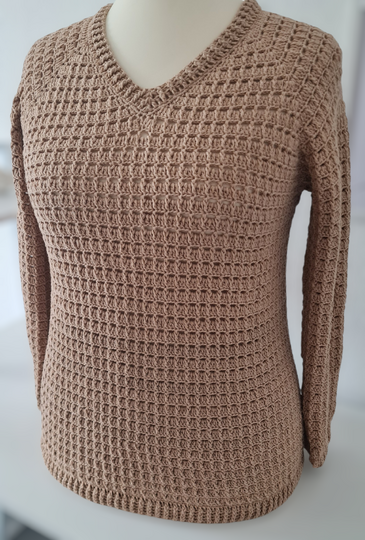 Pullover / Shirt "Anytime" Häkelanleitung RVO 2 Ausschnitt-Varianten