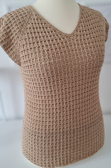 Pullover / Shirt "Anytime" Häkelanleitung RVO 2 Ausschnitt-Varianten