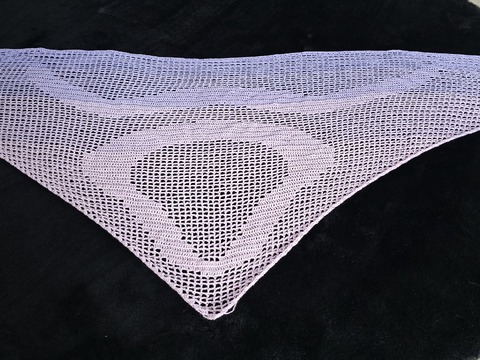 Stier (Sternzeichen), Häkeltuch, Motivtuch, Dreieckstuch