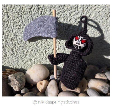 Crochet Pattern: Grim Reaper Worry Worm - Image 3