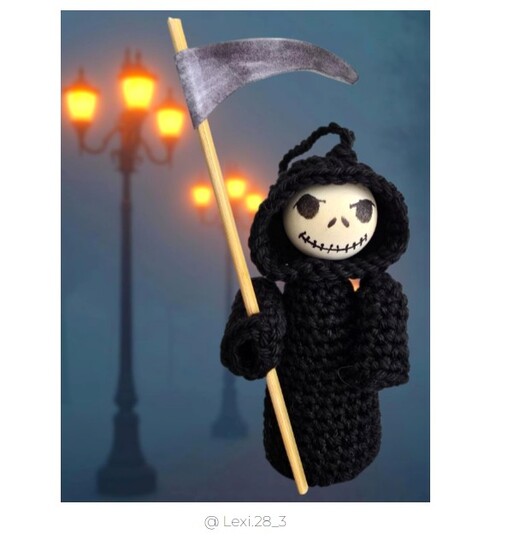 Crochet Pattern: Grim Reaper Worry Worm