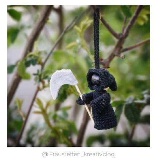 Crochet Pattern: Grim Reaper Worry Worm