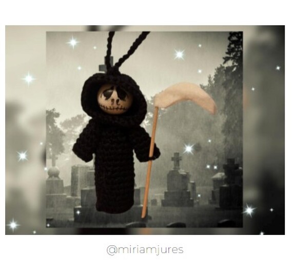 Crochet Pattern: Grim Reaper Worry Worm