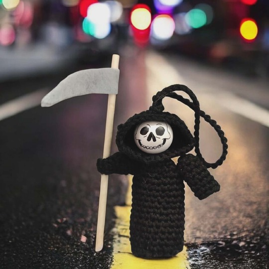 Crochet Pattern: Grim Reaper Worry Worm