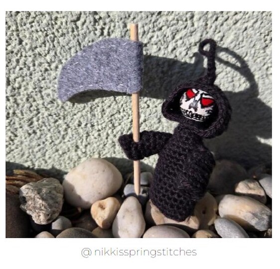 Crochet Pattern: Grim Reaper Worry Worm