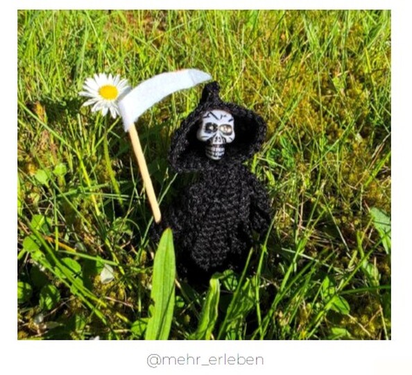 Crochet Pattern: Grim Reaper Worry Worm