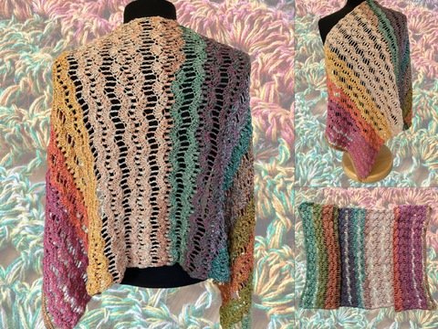 Häkelanleitung Stola "Sommerwelle"
