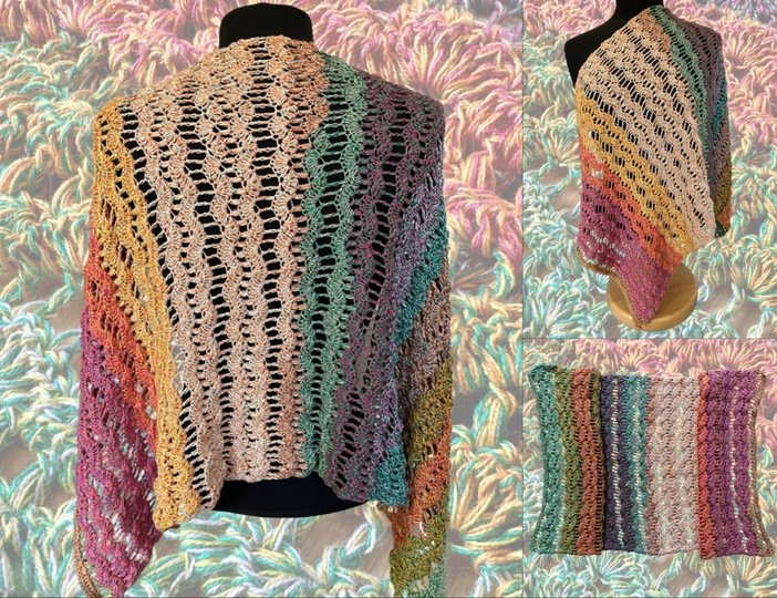 Häkelanleitung Stola "Sommerwelle"