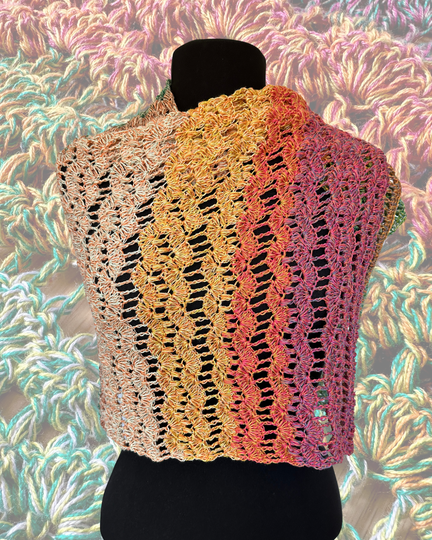 Häkelanleitung Stola "Sommerwelle"