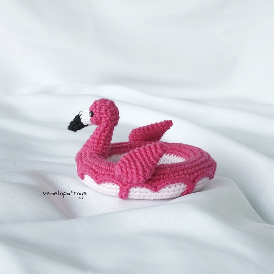 Crochet Pattern Swimming ring Flamingo, Flamingo Pool Floaty