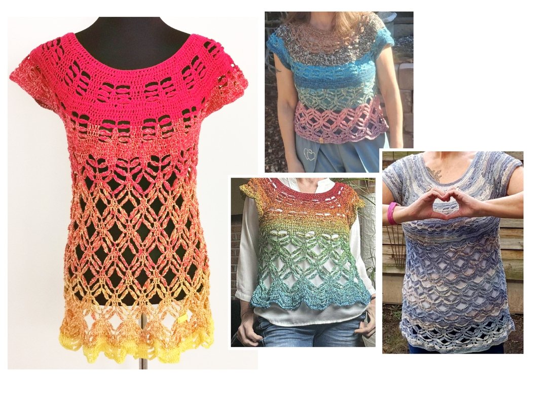 Shirt/Tunika/Kleid Caliente, Häkelanleitung