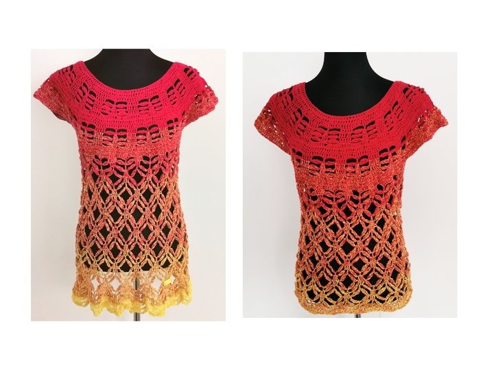 Shirt/Tunika/Kleid Caliente, Häkelanleitung