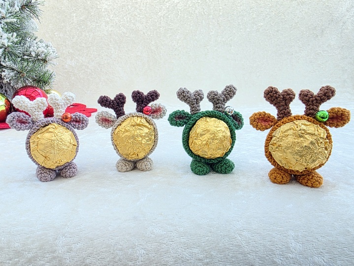 Häkelanleitung Pralinen-Elch „Süße Grüße“ – Liebevolles Mitbringsel