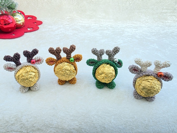 Häkelanleitung Pralinen-Elch „Süße Grüße“ – Liebevolles Mitbringsel