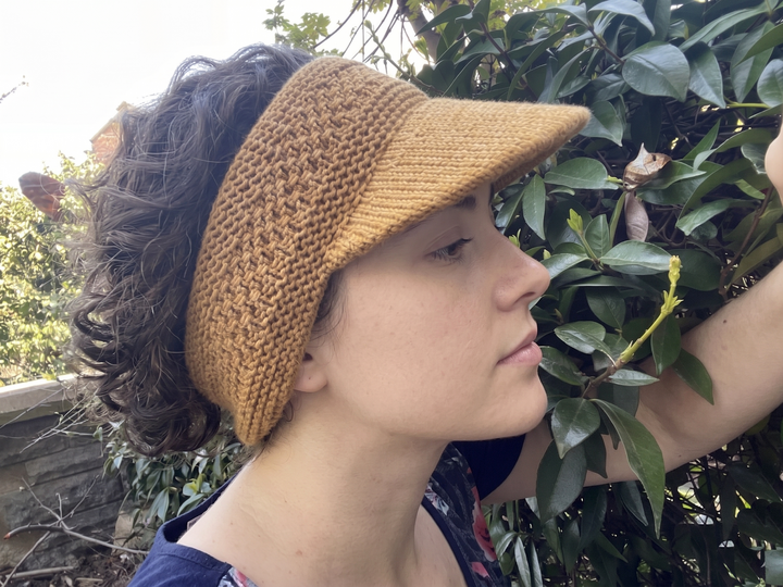 Knitted Visor Headband Pattern, Summer Sun Hat, Knit Visor Band Tutorial