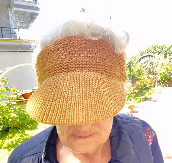 Knitted Visor Headband Pattern, Summer Sun Hat, Knit Visor Band Tutorial