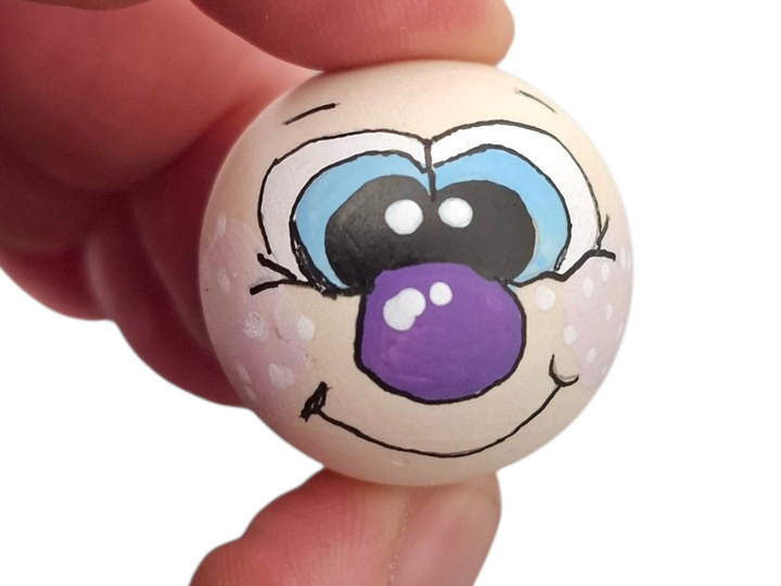 Holzköpfe selber bemalen / Für Sorgenwürmchen und kleine Häkelarbeiten