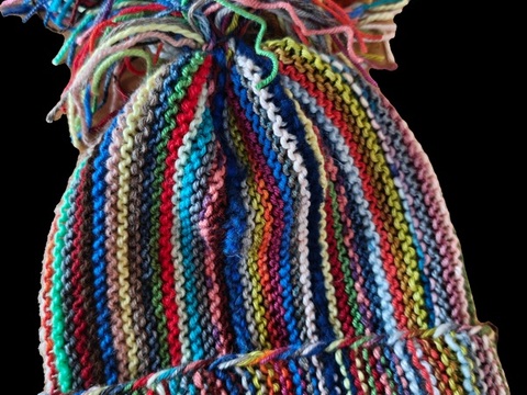 Kunterbunte Reste-Mütze - für eure Wollreste unter 3m ! (Anleitung)