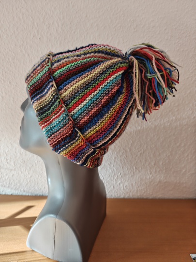 Kunterbunte Reste-Mütze - für eure Wollreste unter 3m ! (Anleitung)