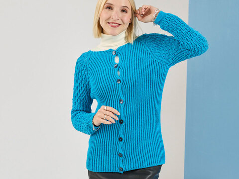 JACKE GLORIA … IM PATENTMUSTER GESTRICKT