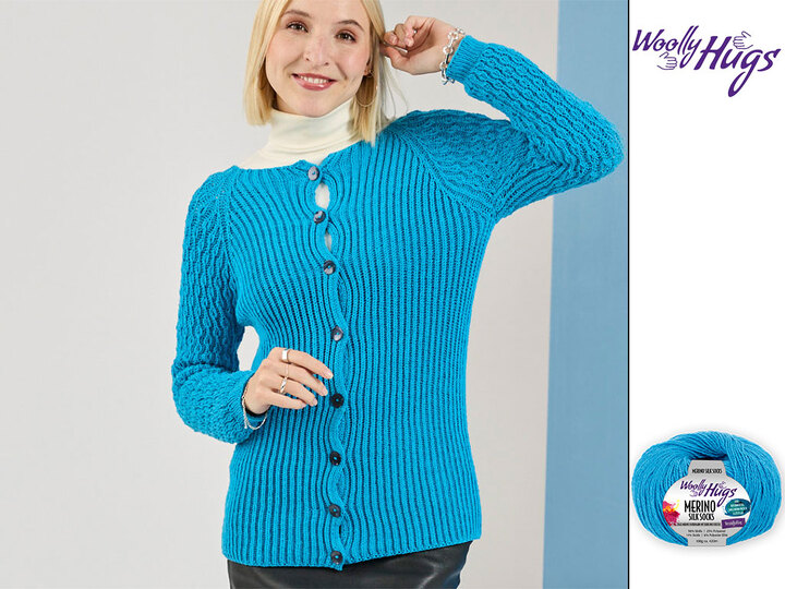 JACKE GLORIA … IM PATENTMUSTER GESTRICKT