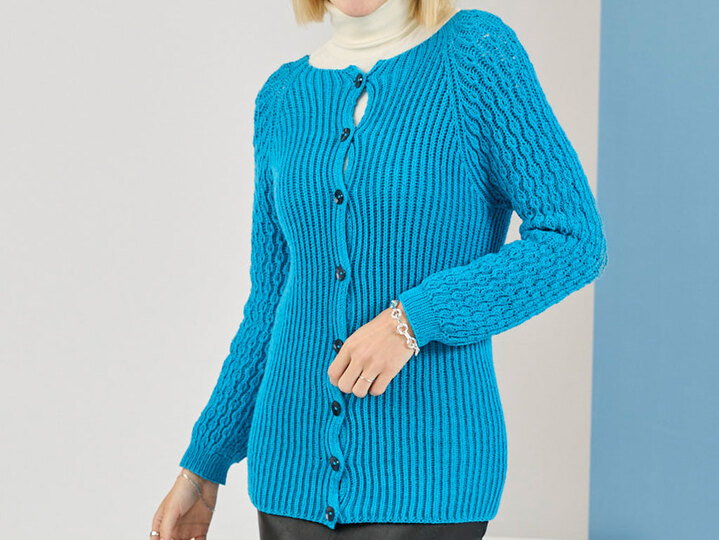 JACKE GLORIA … IM PATENTMUSTER GESTRICKT