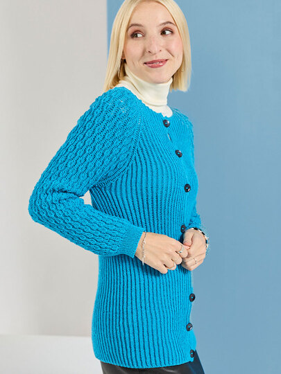 JACKE GLORIA … IM PATENTMUSTER GESTRICKT