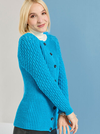 JACKE GLORIA … IM PATENTMUSTER GESTRICKT