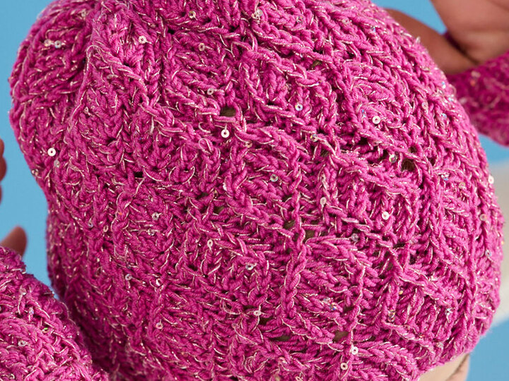 MÜTZE UND STULPEN GLAMOUR …GESTRICKT