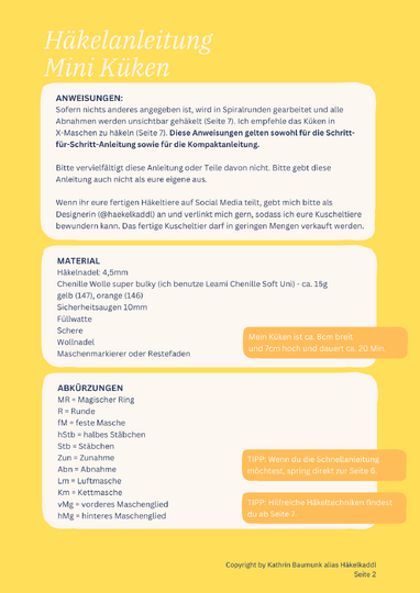 3 in 1 Vogelküken Häkelanleitungen - Küken, Ente, Pinguin